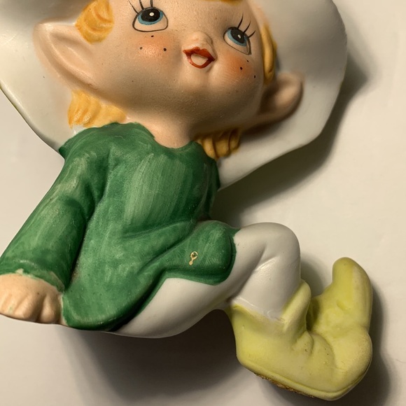 VTG Homco Pixie Elves Whimsical Bisque Figurines Colorful Set Of 3 Pixie Elves - Picture 15 of 16